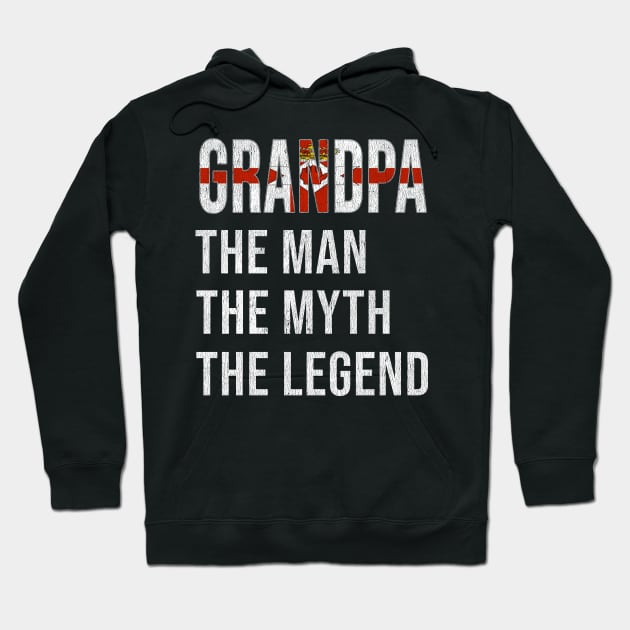 Grand Father Irish Grandpa The Man The Myth The Legend - Gift for Irish Dad With Roots From  Northern Ireland Hoodie by Country Flags